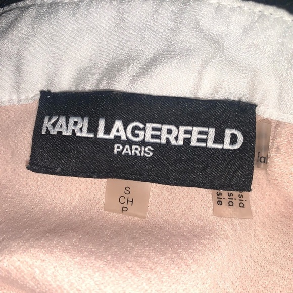 Karl Lagerfeld Paris Black Lace Collar Blouse women’s Small - Picture 8 of 9